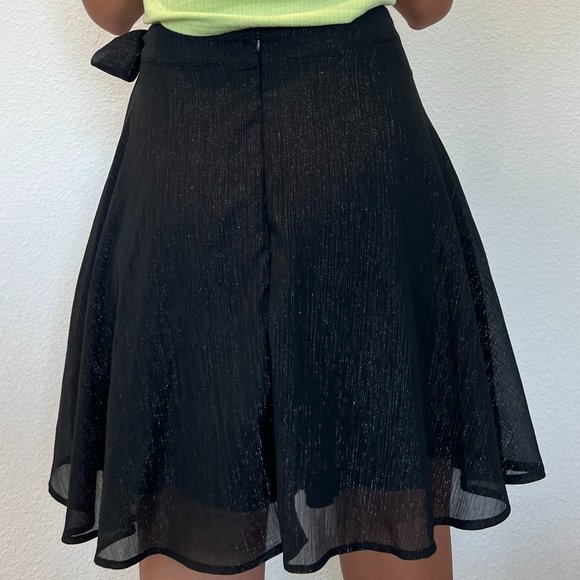 Black Sparkly Ruffled Skirt, size Small - Picture 2 of 7